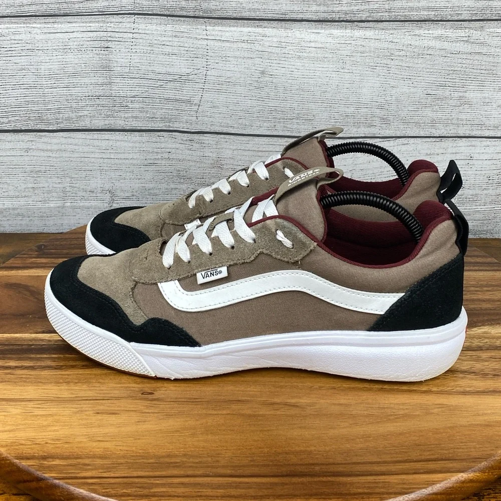 Vans Range EXP Walnut Brown Canvas Suede Shoes Men’s Sneaker Size 9.5